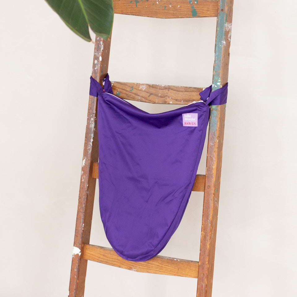 the MAMA'EN  wet& dry bag in purple design