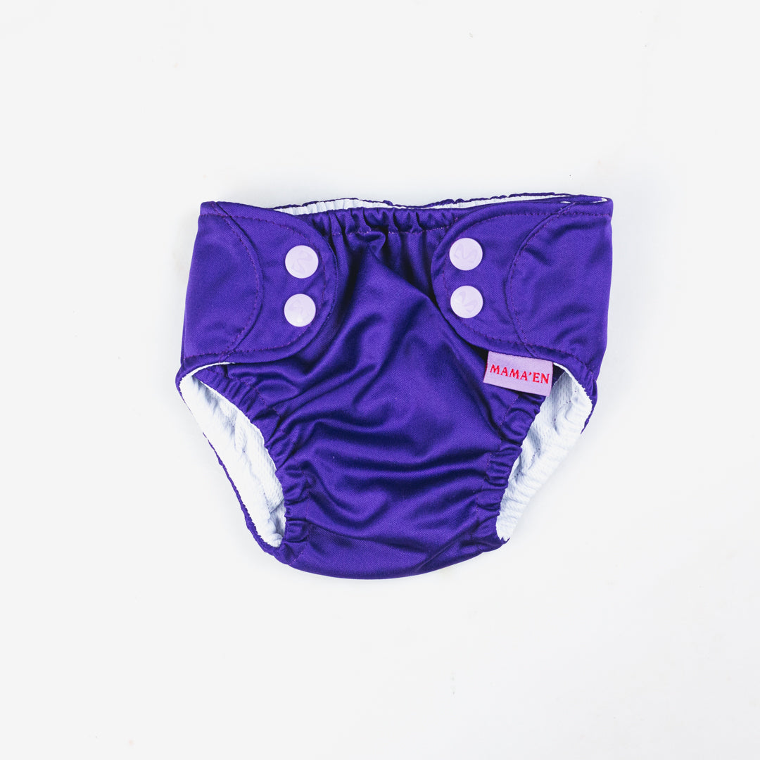 the MAMA'EN swim diaper in purple